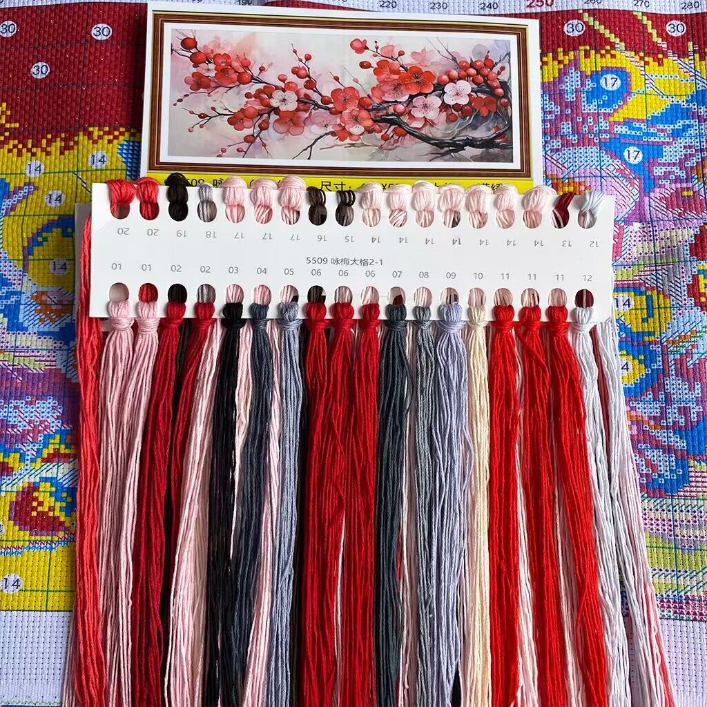 家の装飾のための中国のプリントクロスステッチ,花の刺need - Embroidery Embellishments のレビューと価格