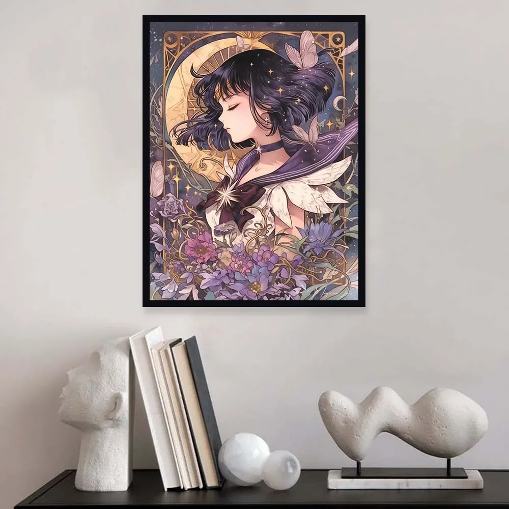 漫画アニメダイヤモンドペインティング美少女月少女戦士貼り付け - Embroidery Embellishments のレビューと価格