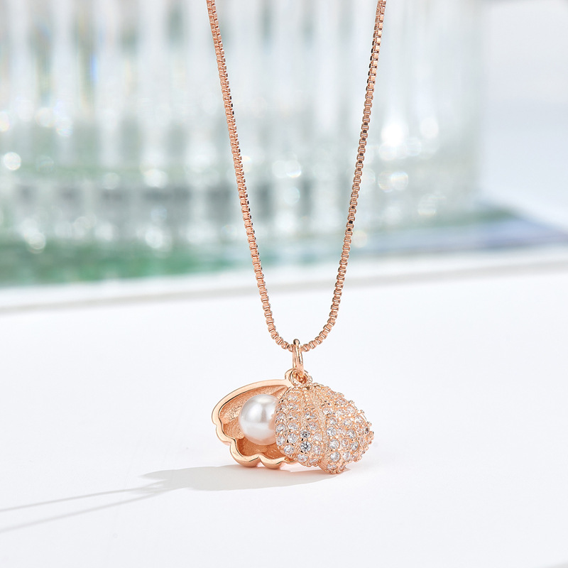 女性のためのスターリングシルバーパールチョーカーネックレス, - Pearl Trim Chain のレビューと価格