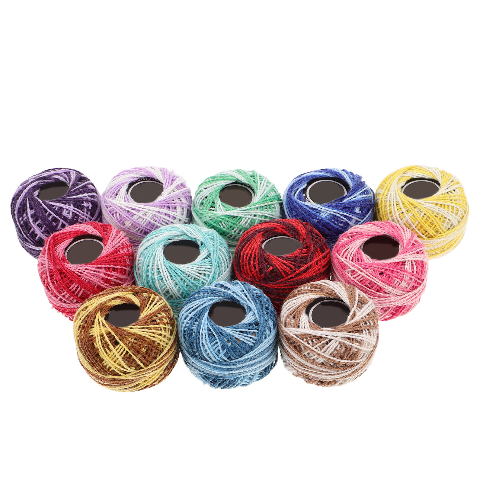 12色のカラフルな綿刺繍糸セット、クロスステッチ、編み物、ブ - Embroidery Craft のレビューと価格