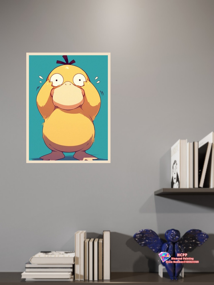 1pc フレームレス Psyduck 漫画 5D ダイヤモン - Embroidery Embellishments のレビューと価格
