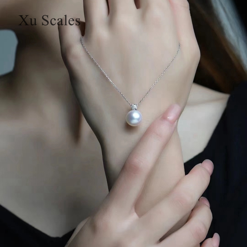 パールペンダント,ホワイト,スターリングシルバー,プリンセス - Pearl Trim Chain のレビューと価格